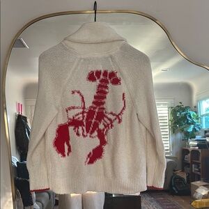 White and Red Scorpion Sweater